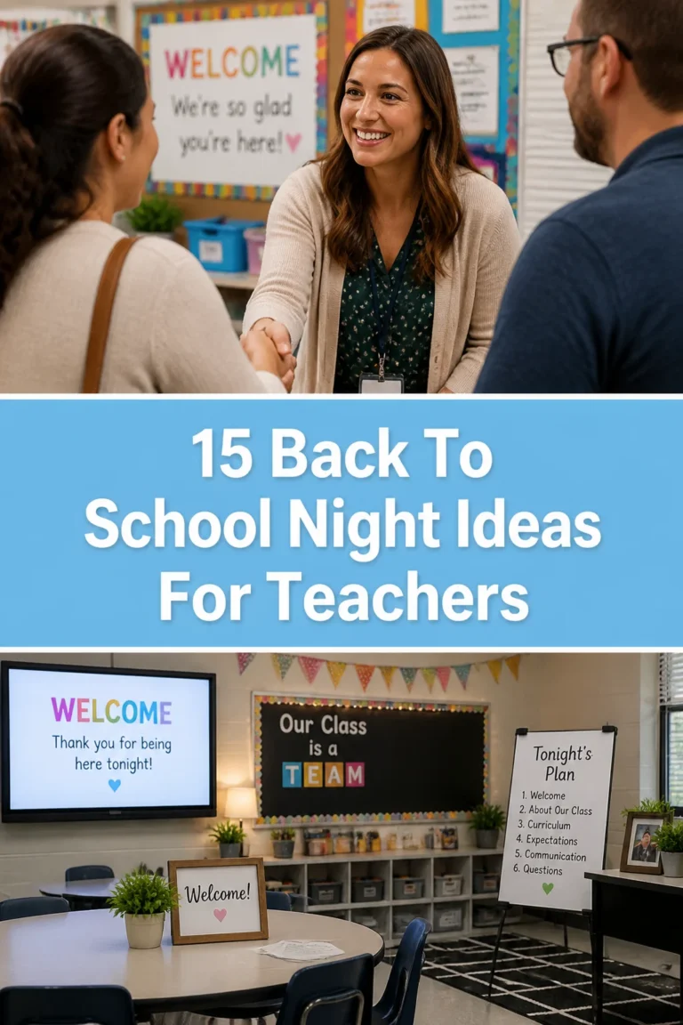 🎓 15 Back To School Night Ideas For Teachers