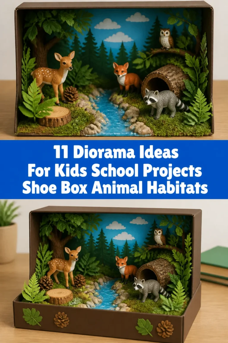 🦔 11 Diorama Ideas For Kids School Projects Shoe Box Animal Habitats