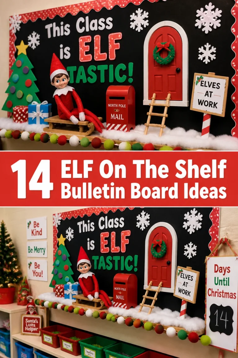 🎅 14 ELF On The Shelf Bulletin Board Ideas