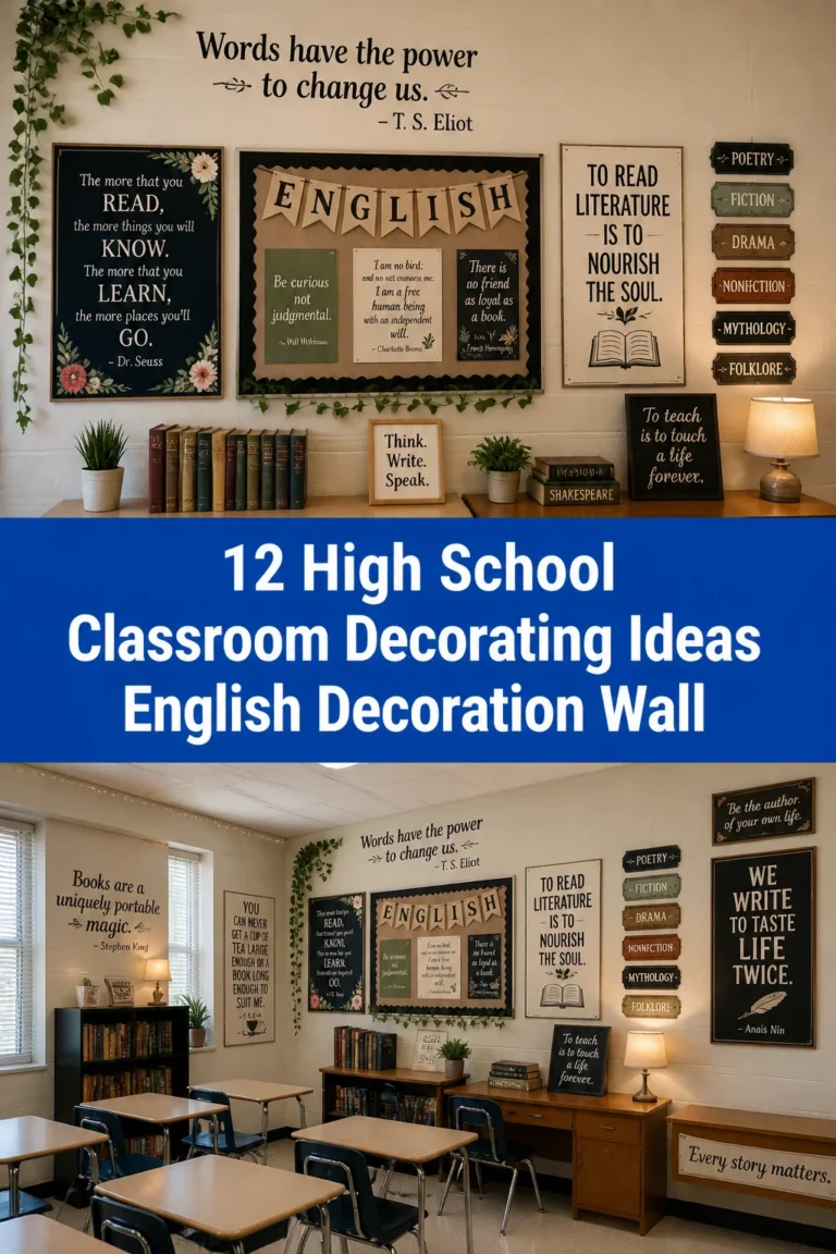 📚 12 High School Classroom Decorating Ideas English Decoration Wall