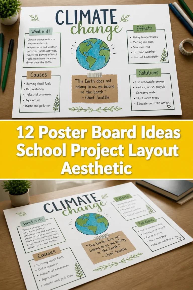 🎨 12 Poster Board Ideas School Project Layout Aesthetic