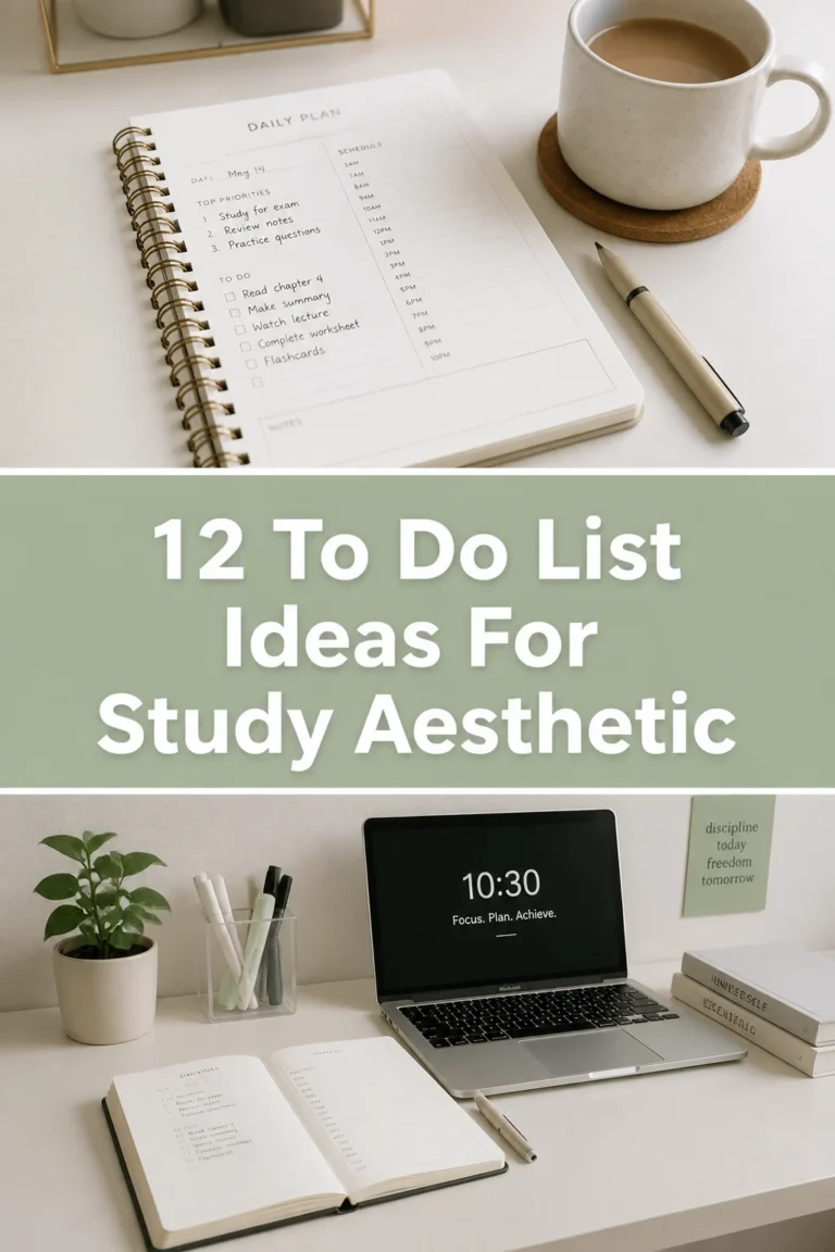 📚 12 To Do List Ideas For Study Aesthetic