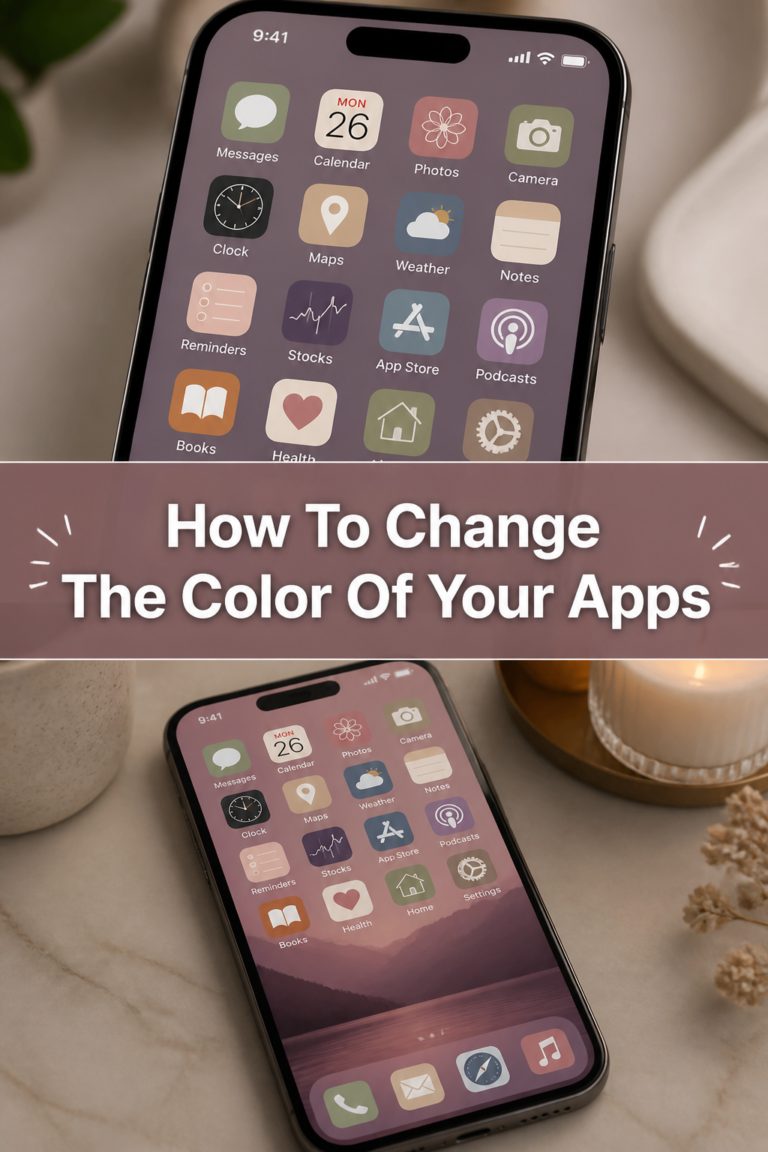 📱 How To Change The Color Of Your Apps