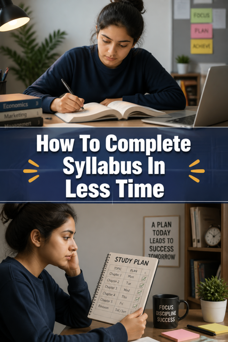 🗓️ How To Complete Syllabus In Less Time