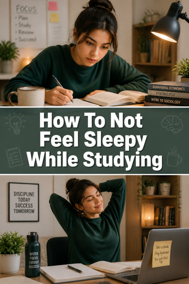 How To Not Feel Sleepy While Studying