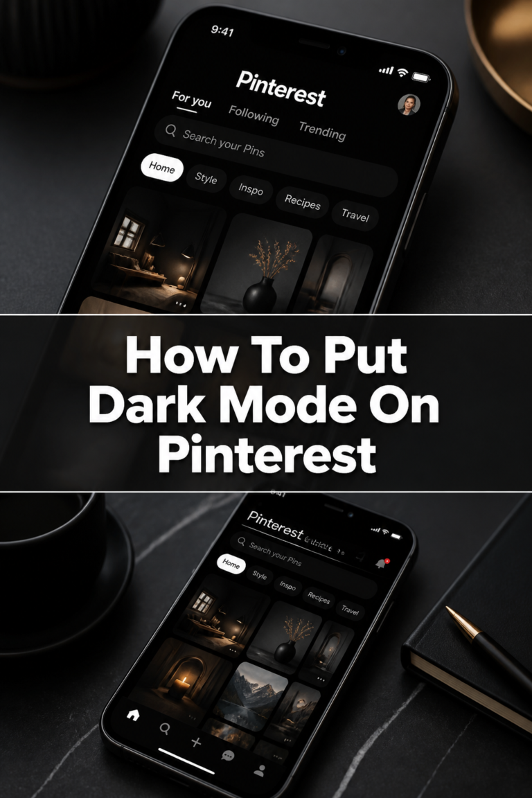 🌙 How To Put Dark Mode On Pinterest