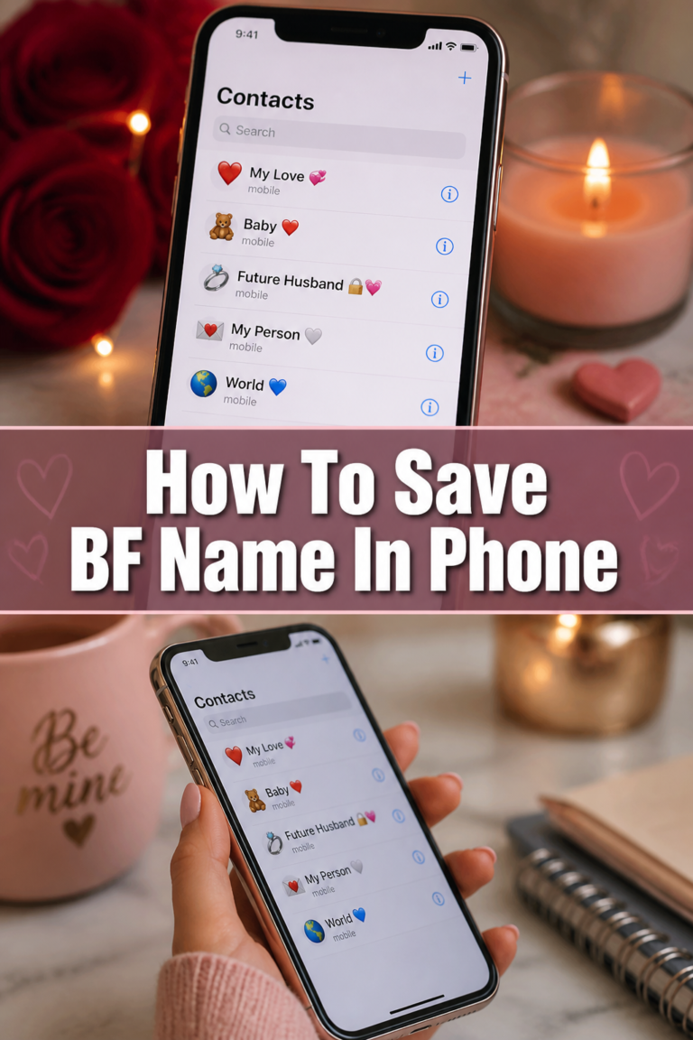 ❤️ How To Save BF Name In Phone