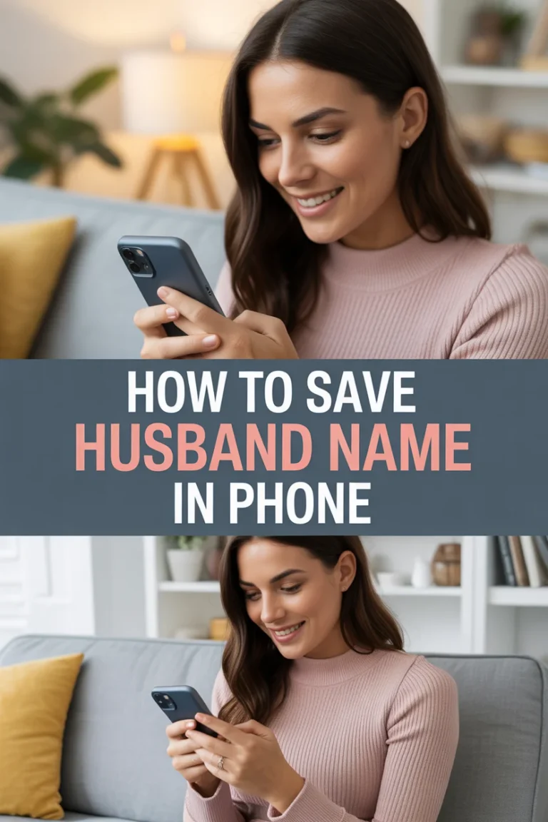 📱 How To Save Husband Name In Phone