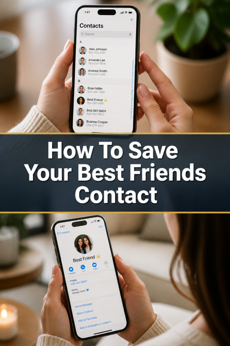 📱 How To Save Your Best Friends Contact