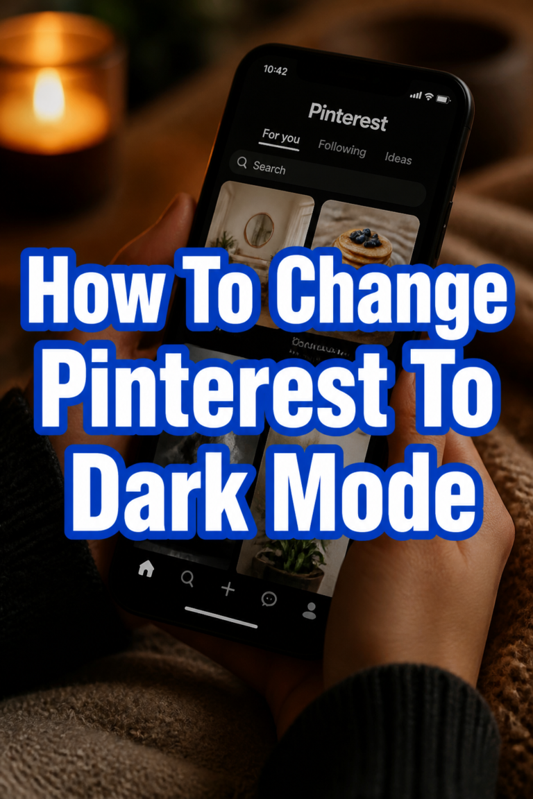 🌙 How To Change Pinterest To Dark Mode