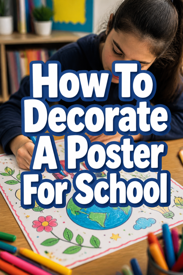 🎨 How To Decorate A Poster For School