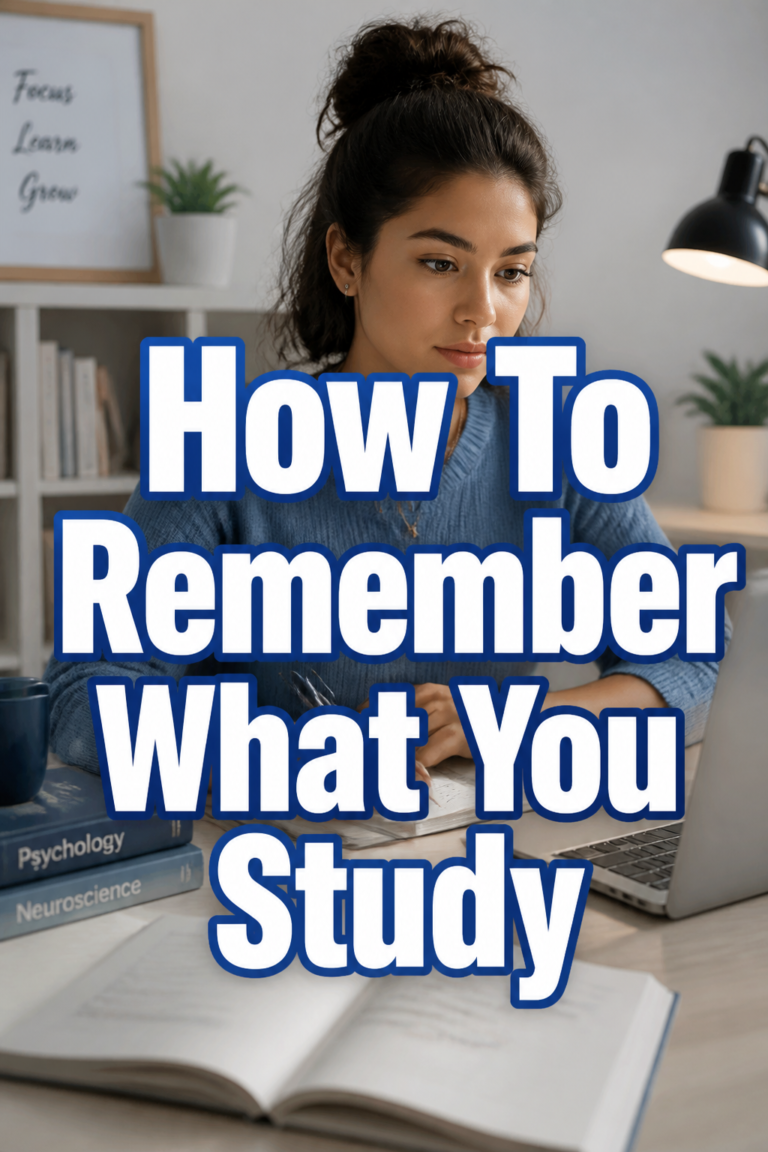 🧠 How To Remember What You Study