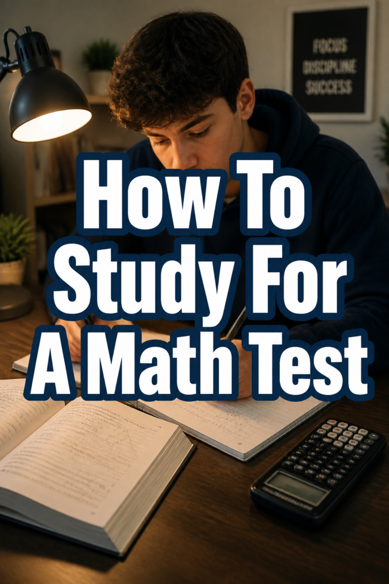 🔢 How To Study For A Math Test
