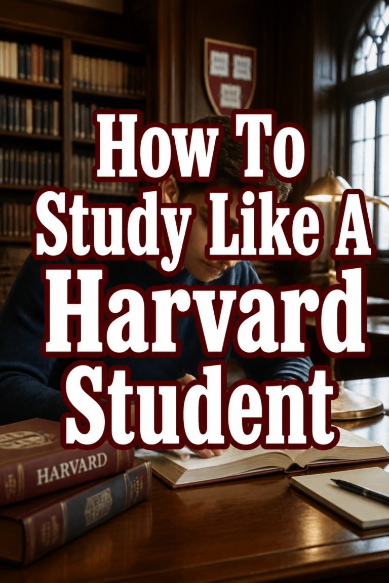 🎓 How To Study Like A Harvard Student
