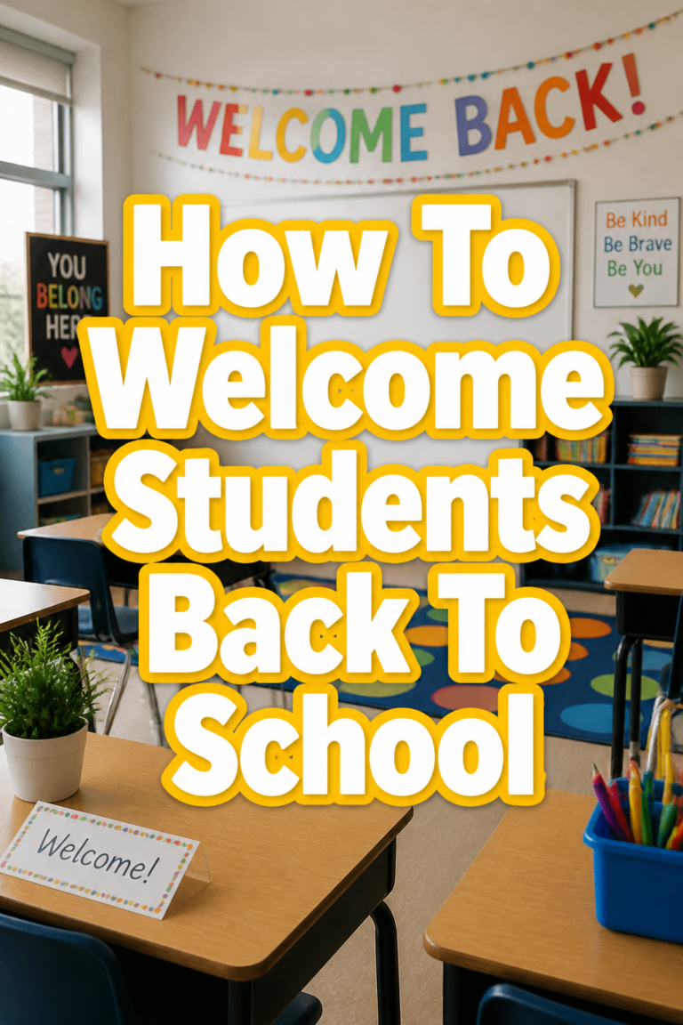 🍎 How To Welcome Students Back To School