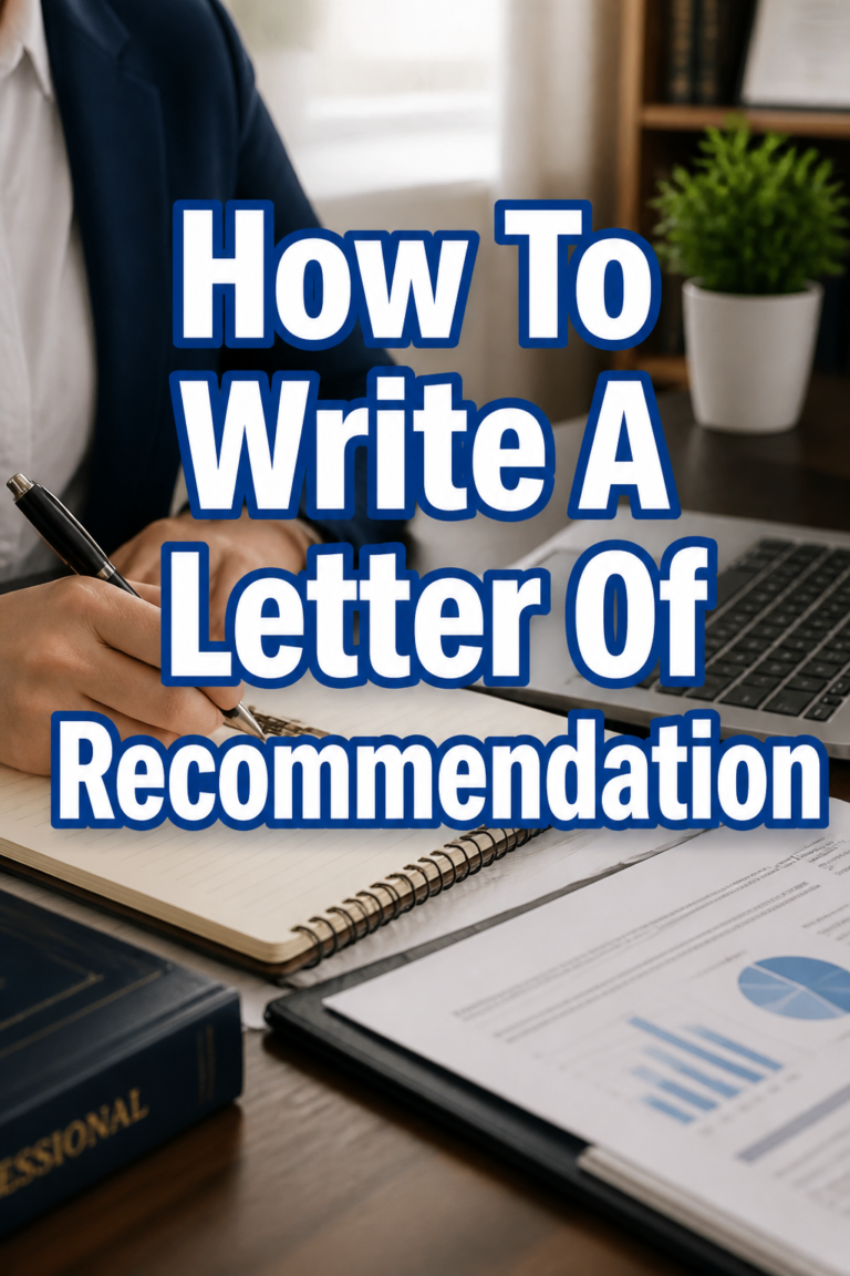 ✍️ How To Write A Letter Of Recommendation