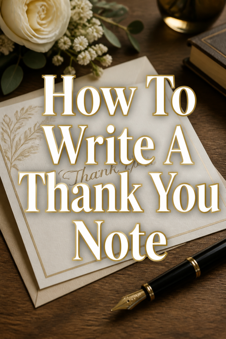 💌 How To Write A Thank You Note