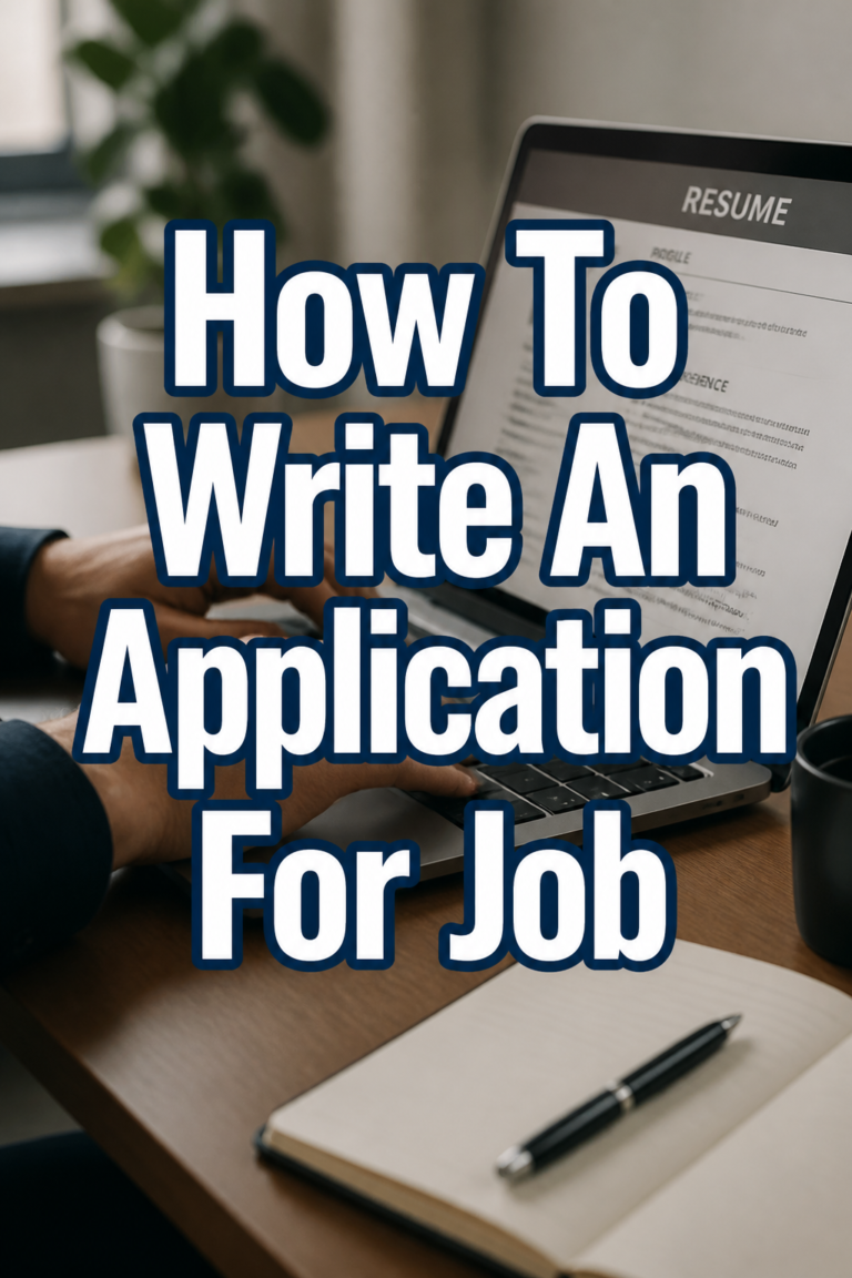 📝 How To Write An Application For Job