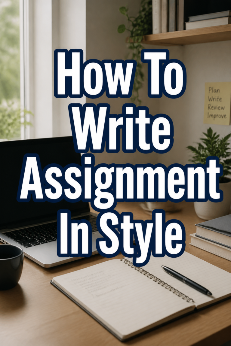 ✍️ How To Write Assignment In Style