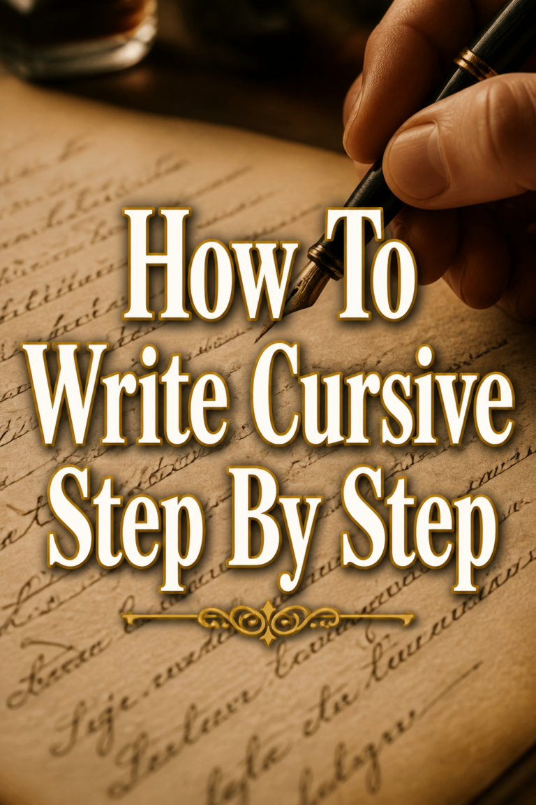 ✍️ How To Write Cursive Step By Step